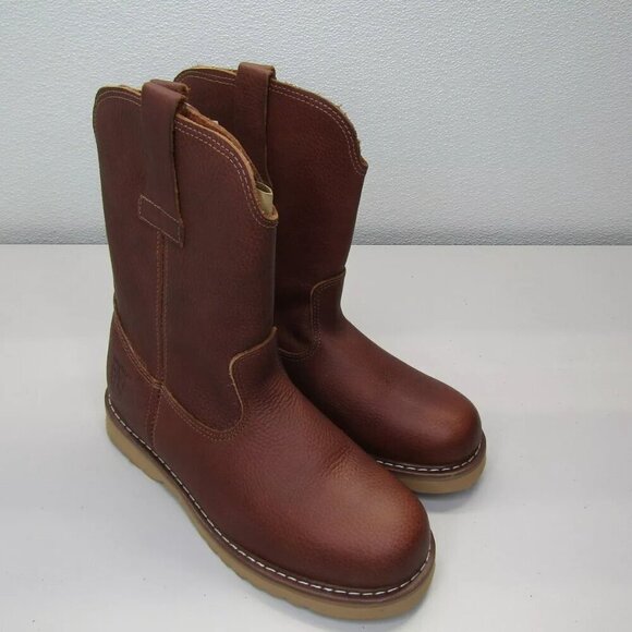 NEW RHINO Mens Wellington Roper Work Boot Leather Cushion Comfort Size 9 main image 6